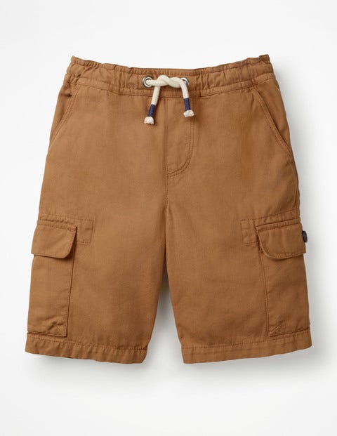 Pull-On Cargo Shorts - Butterscotch Brown Pull-On Cargo Shorts - Butterscotch Brown