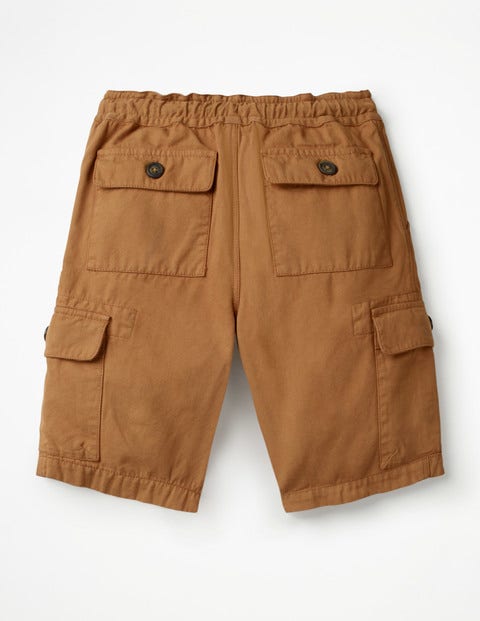 Pull-On Cargo Shorts - Butterscotch Brown Pull-On Cargo Shorts - Butterscotch Brown