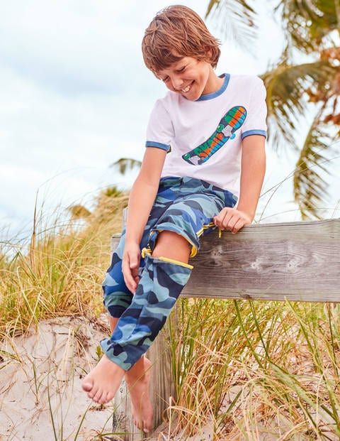 Zip-Off Techno Pants - College Blue Camouflage Zip-Off Techno Pants - College Blue Camouflage