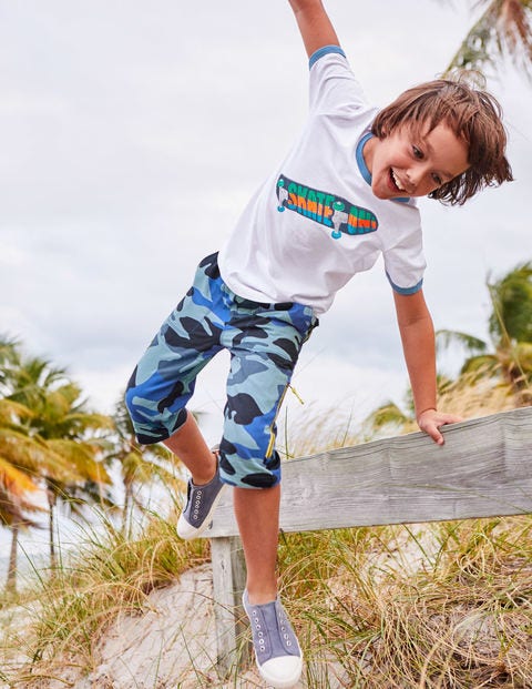 Zip-Off Techno Pants - College Blue Camouflage Zip-Off Techno Pants - College Blue Camouflage