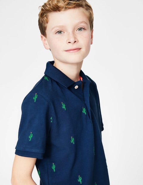 Piqué Polo Shirt - Starboard Blue Cactus Piqué Polo Shirt - Starboard Blue Cactus