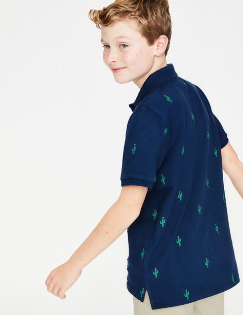 Piqué Polo Shirt - Starboard Blue Cactus Piqué Polo Shirt - Starboard Blue Cactus
