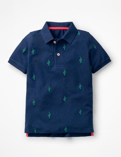 Piqué Polo Shirt - Starboard Blue Cactus Piqué Polo Shirt - Starboard Blue Cactus