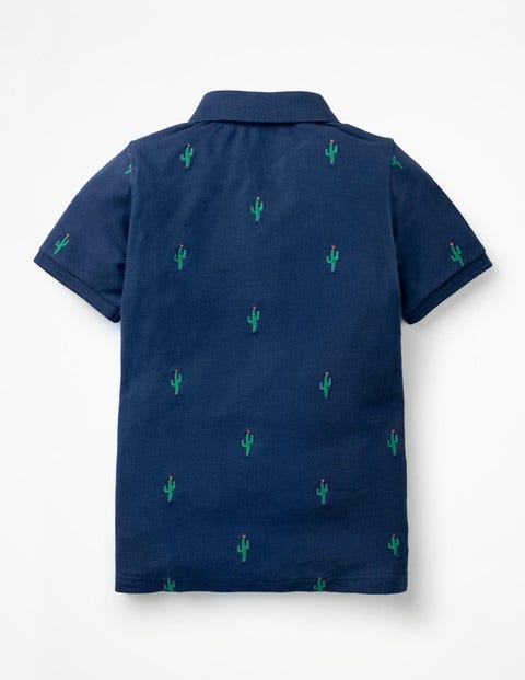 Piqué Polo Shirt - Starboard Blue Cactus Piqué Polo Shirt - Starboard Blue Cactus