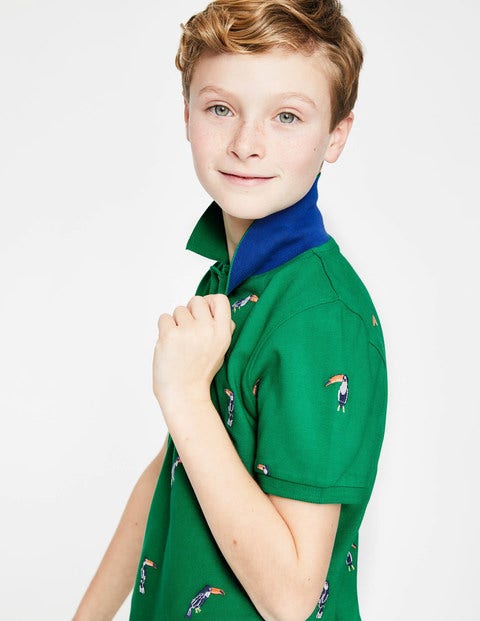 Piqué Polo Shirt - Astro Green Toucans Piqué Polo Shirt - Astro Green Toucans