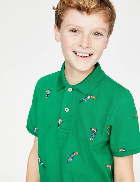 Piqué Polo Shirt - Astro Green Toucans Piqué Polo Shirt - Astro Green Toucans