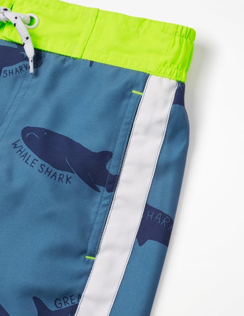 Poolside Shorts - Elizabethan Blue Sharktastic Poolside Shorts - Elizabethan Blue Sharktastic