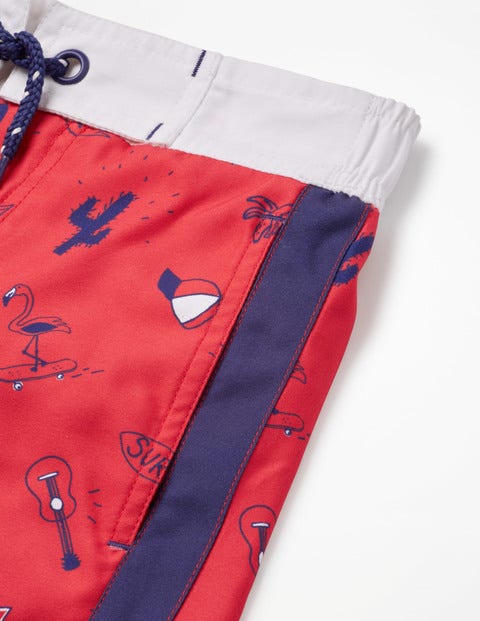 Poolside Shorts - Jam Red Good Vibes Poolside Shorts - Jam Red Good Vibes
