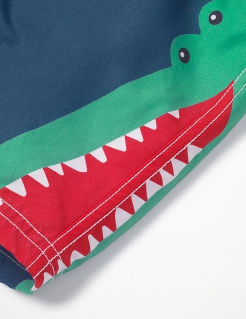 Woven Swim Trunks - Lagoon Blue Croc Woven Swim Trunks - Lagoon Blue Croc