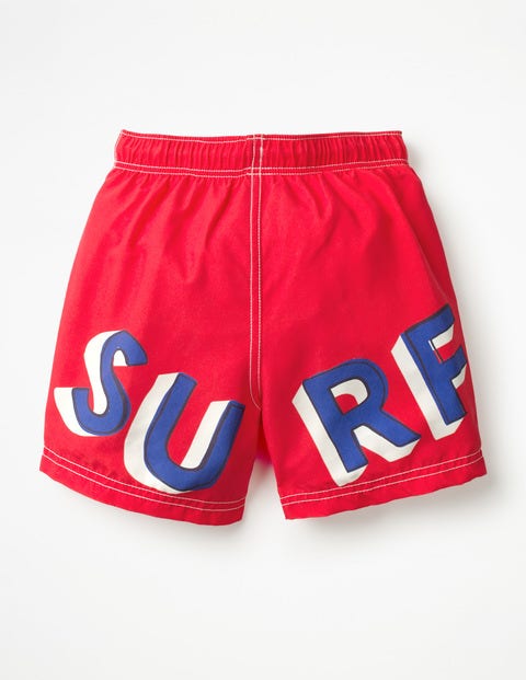 Woven Swim Trunks - Jam Red Surf Woven Swim Trunks - Jam Red Surf