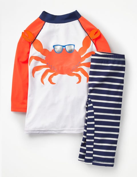 Surf Suit - White/Acid Orange Crab Surf Suit - White/Acid Orange Crab