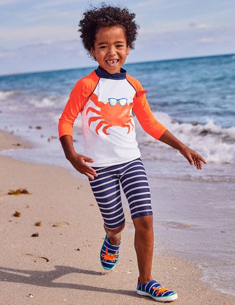 Surf Suit - White/Acid Orange Crab Surf Suit - White/Acid Orange Crab