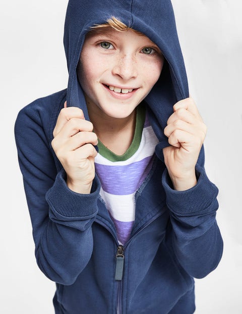 Garment-Dyed Zip-Up Hoodie - College Blue Garment-Dyed Zip-Up Hoodie - College Blue
