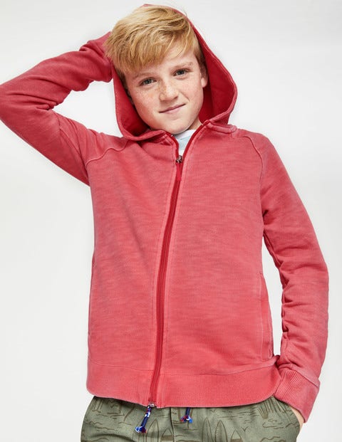 Garment-Dyed Zip-Up Hoodie - Jam Red Garment-Dyed Zip-Up Hoodie - Jam Red
