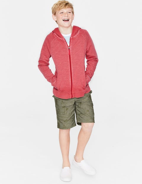 Garment-Dyed Zip-Up Hoodie - Jam Red Garment-Dyed Zip-Up Hoodie - Jam Red