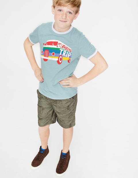 Graphic Slogan T-Shirt - Mineral Blue Campervan Graphic Slogan T-Shirt - Mineral Blue Campervan