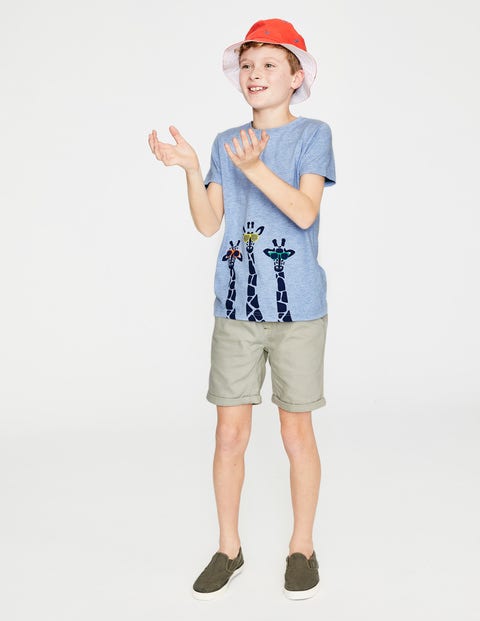 Animal Graphic T-Shirt - Provence Blue Giraffes Animal Graphic T-Shirt - Provence Blue Giraffes