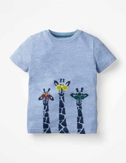 Animal Graphic T-Shirt - Provence Blue Giraffes Animal Graphic T-Shirt - Provence Blue Giraffes