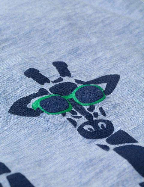 Animal Graphic T-Shirt - Provence Blue Giraffes Animal Graphic T-Shirt - Provence Blue Giraffes