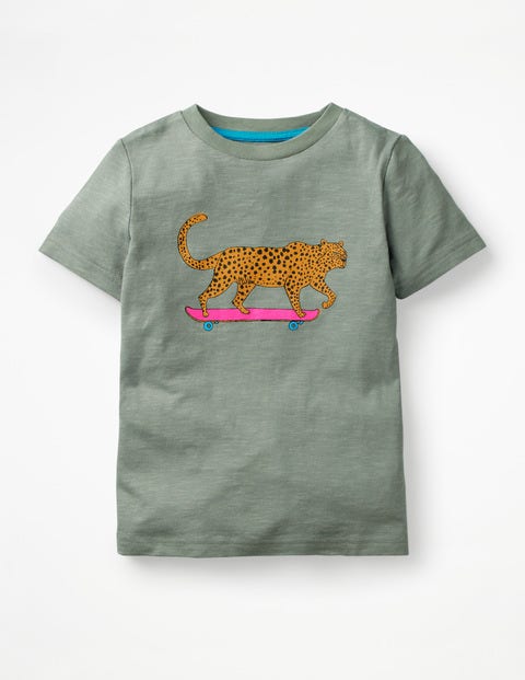 Animal Graphic T-Shirt - Pottery Green Cool Leopard Animal Graphic T-Shirt - Pottery Green Cool Leopard