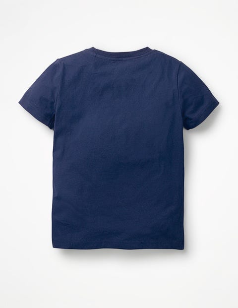 Animal Appliqué T-Shirt - College Blue Fish Animal Appliqué T-Shirt - College Blue Fish