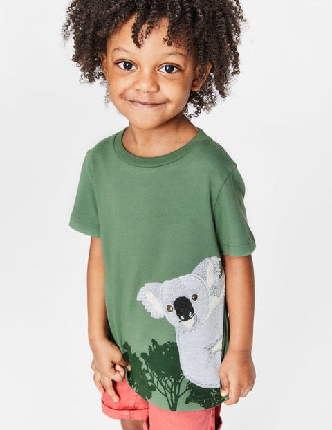 Animal Appliqué T-Shirt - Rosemary Green Koala Animal Appliqué T-Shirt - Rosemary Green Koala