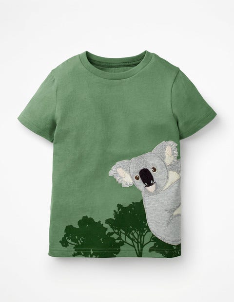 Animal Appliqué T-Shirt - Rosemary Green Koala Animal Appliqué T-Shirt - Rosemary Green Koala