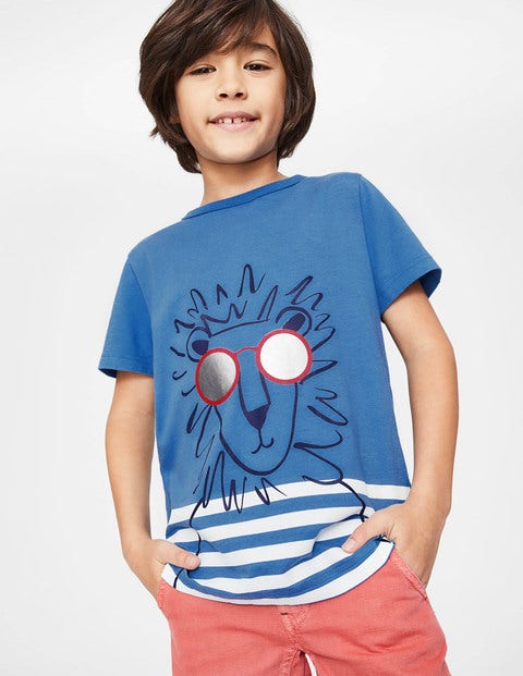 Cool Animal T-Shirt - Elizabethan Blue Lion Cool Animal T-Shirt - Elizabethan Blue Lion