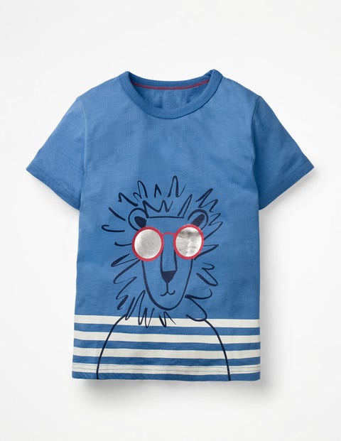 Cool Animal T-Shirt - Elizabethan Blue Lion Cool Animal T-Shirt - Elizabethan Blue Lion