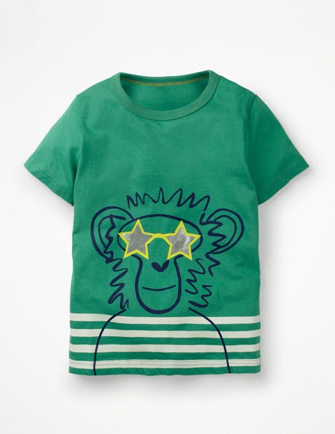 Cool Animal T-Shirt - Jungle Green Monkey Cool Animal T-Shirt - Jungle Green Monkey