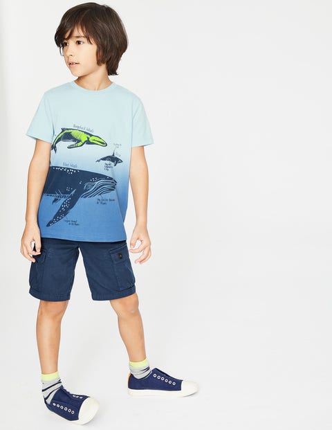 Animal Dip-dye T-shirt - Lagoon Blue Dip Dye Whales Animal Dip-dye T-shirt - Lagoon Blue Dip Dye Whales