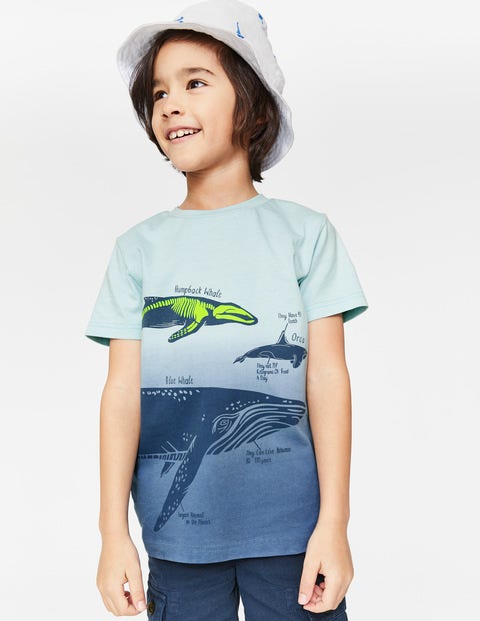 Animal Dip-dye T-shirt - Lagoon Blue Dip Dye Whales Animal Dip-dye T-shirt - Lagoon Blue Dip Dye Whales