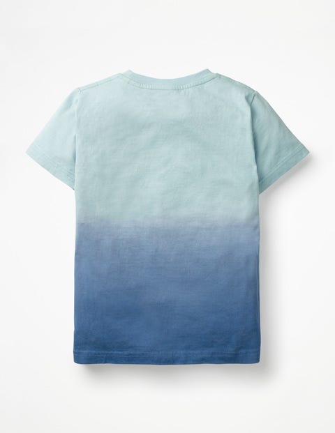 Animal Dip-Dye T-Shirt - Lagoon Blue Dip Dye Whales Animal Dip-Dye T-Shirt - Lagoon Blue Dip Dye Whales