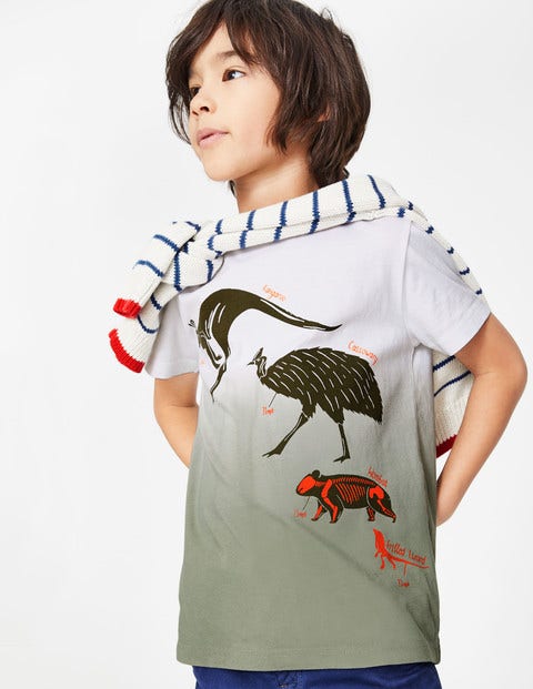 Animal Dip-Dye T-Shirt - Army Green Dip Dye Animals Animal Dip-Dye T-Shirt - Army Green Dip Dye Animals