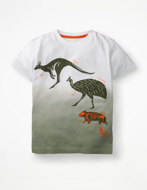 Animal Dip-Dye T-Shirt - Army Green Dip Dye Animals Animal Dip-Dye T-Shirt - Army Green Dip Dye Animals