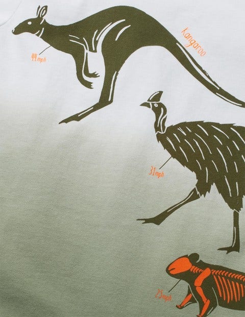 Animal Dip-Dye T-Shirt - Army Green Dip Dye Animals Animal Dip-Dye T-Shirt - Army Green Dip Dye Animals