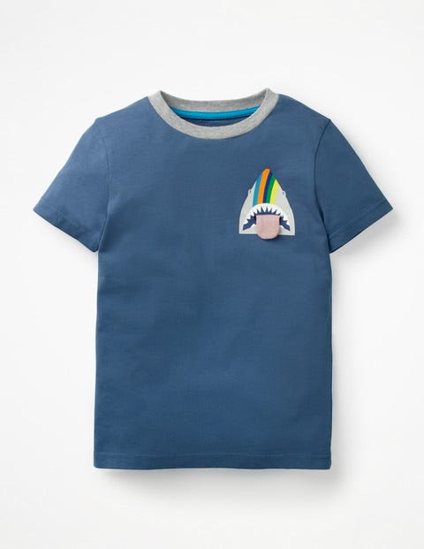 Animal Pocket T-Shirt - Lagoon Blue Shark Animal Pocket T-Shirt - Lagoon Blue Shark