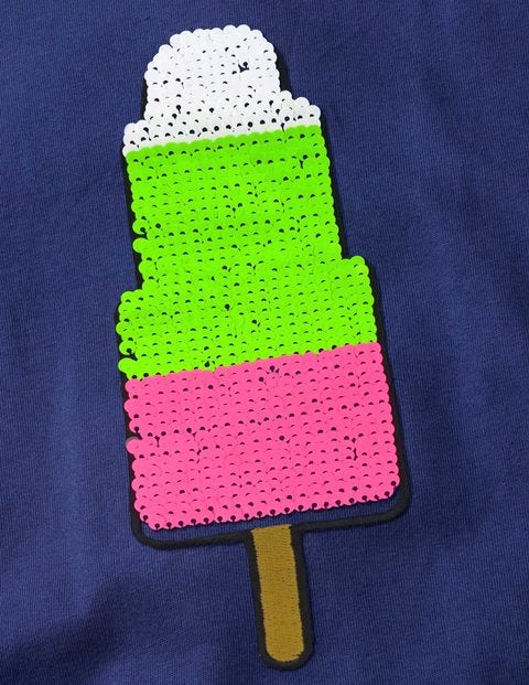 Colour Change Sequin T-Shirt - Starboard Blue Ice Lolly Colour Change Sequin T-Shirt - Starboard Blue Ice Lolly