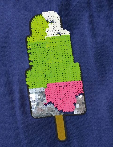 Colour Change Sequin T-Shirt - Starboard Blue Ice Lolly Colour Change Sequin T-Shirt - Starboard Blue Ice Lolly