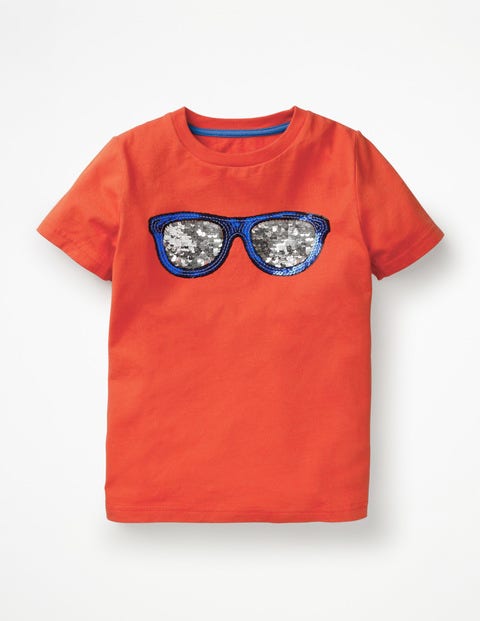 Colour Change Sequin T-Shirt - Tropical Orange Sunglasses Colour Change Sequin T-Shirt - Tropical Orange Sunglasses