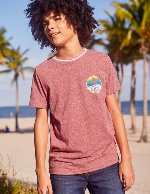 Surfer T-Shirt - Soft Red Marl Surfer T-Shirt - Soft Red Marl