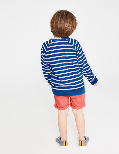 Towelling Sweatshirt - Blue Wave/White Towelling Sweatshirt - Blue Wave/White