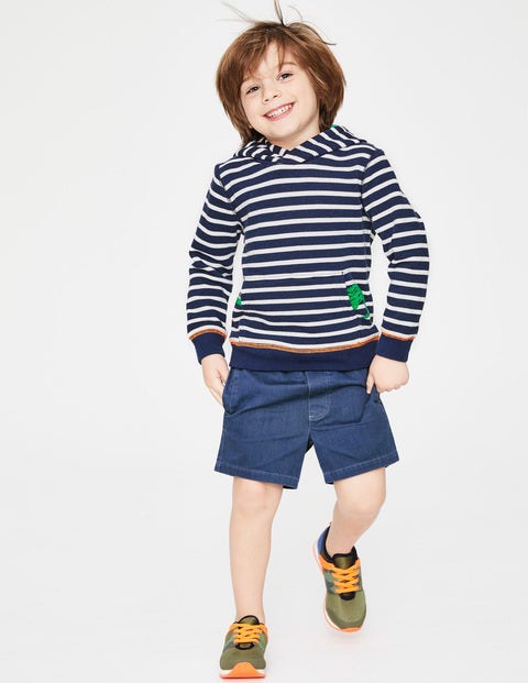 Fun Pocket Hoodie - College Blue/White Crocodile Fun Pocket Hoodie - College Blue/White Crocodile