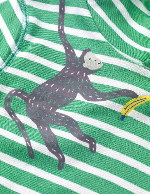 Sweat À Capuche Avec Poche Amusante - Singe vert jungle/blanc Sweat À Capuche Avec Poche Amusante - Singe vert jungle/blanc