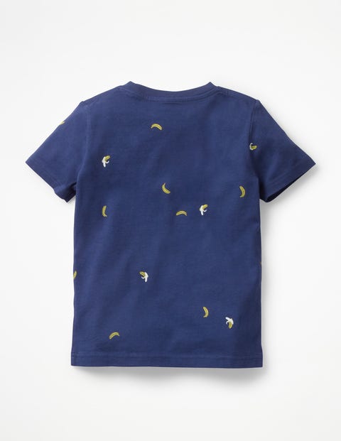 Embroidered Creature T-Shirt - Starboard Blue Monkey Embroidered Creature T-Shirt - Starboard Blue Monkey