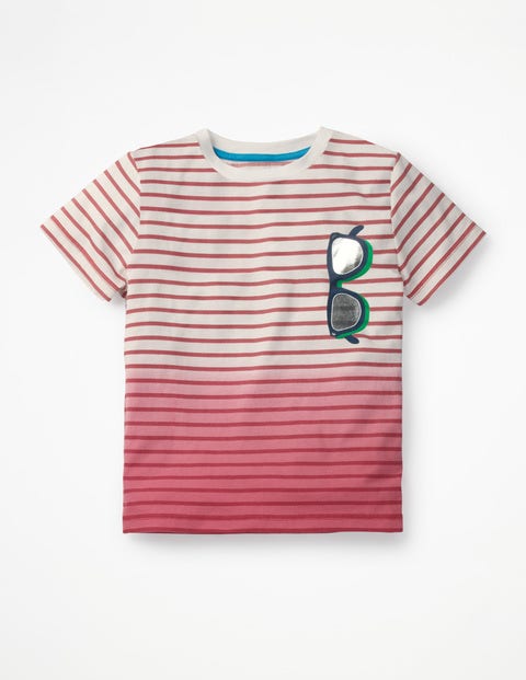 Dip-Dye Graphic T-Shirt - White/Berry Red Headphones Dip-Dye Graphic T-Shirt - White/Berry Red Headphones
