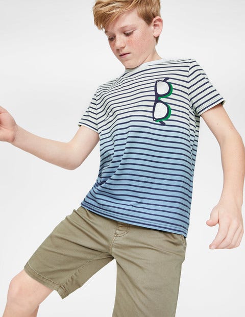 Dip-Dye Graphic T-Shirt - White/Lagoon Blue Sunglasses Dip-Dye Graphic T-Shirt - White/Lagoon Blue Sunglasses