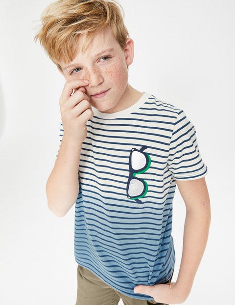 Dip-Dye Graphic T-Shirt - White/Lagoon Blue Sunglasses Dip-Dye Graphic T-Shirt - White/Lagoon Blue Sunglasses