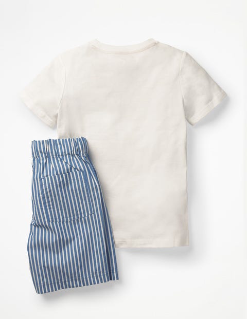Short Pyjama Set - Skipper Blue Stripe Short Pyjama Set - Skipper Blue Stripe