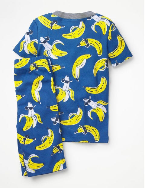 Glow-In-The-Dark Short Pajamas - Duke Blue Dude Bananas Glow-In-The-Dark Short Pajamas - Duke Blue Dude Bananas